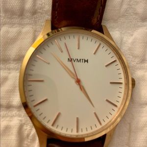 MVMT Men’s Leather and Gold Watch